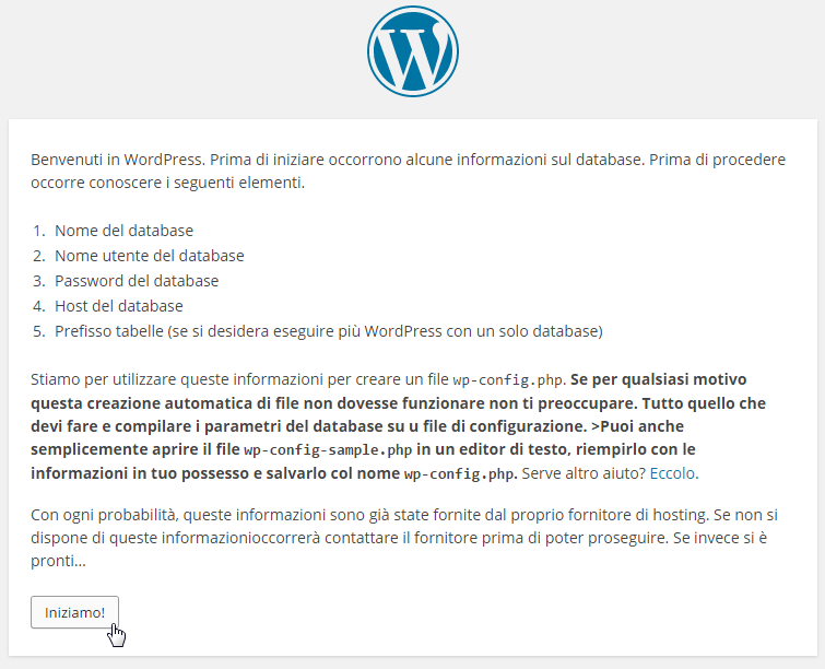 Requisiti installazione WP